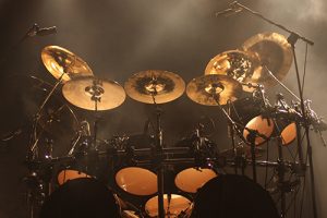 Set of drums on stage