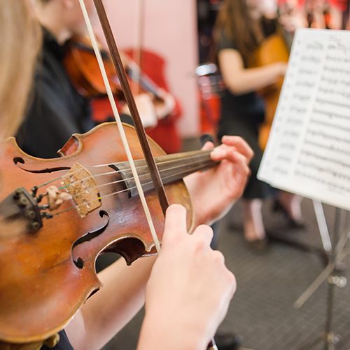 Music School for Girls on the violin